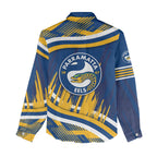 Eels Rugby Mascot Women Casual Shirt Fierce Athlete Graphic in Sports Style