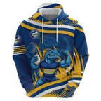 Eels Rugby Mascot Zip Hoodie Fierce Athlete Graphic in Sports Style