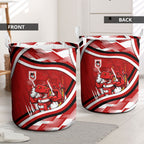 Dragons Rugby Mascot Laundry Basket Fierce Athlete Graphic in Sports Style
