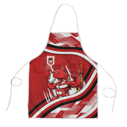 Dragons Rugby Mascot Apron Fierce Athlete Graphic in Sports Style