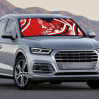 Dragons Rugby Mascot Auto Sun Shade Fierce Athlete Graphic in Sports Style
