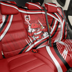 Dragons Rugby Mascot Back Car Seat Cover Fierce Athlete Graphic in Sports Style