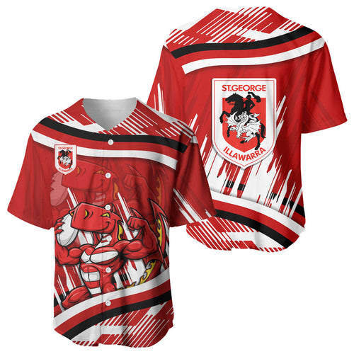 Dragons Rugby Mascot Baseball Jersey Fierce Athlete Graphic in Sports Style
