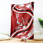 Dragons Rugby Mascot Blanket Fierce Athlete Graphic in Sports Style