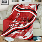 Dragons Rugby Mascot Blanket Fierce Athlete Graphic in Sports Style