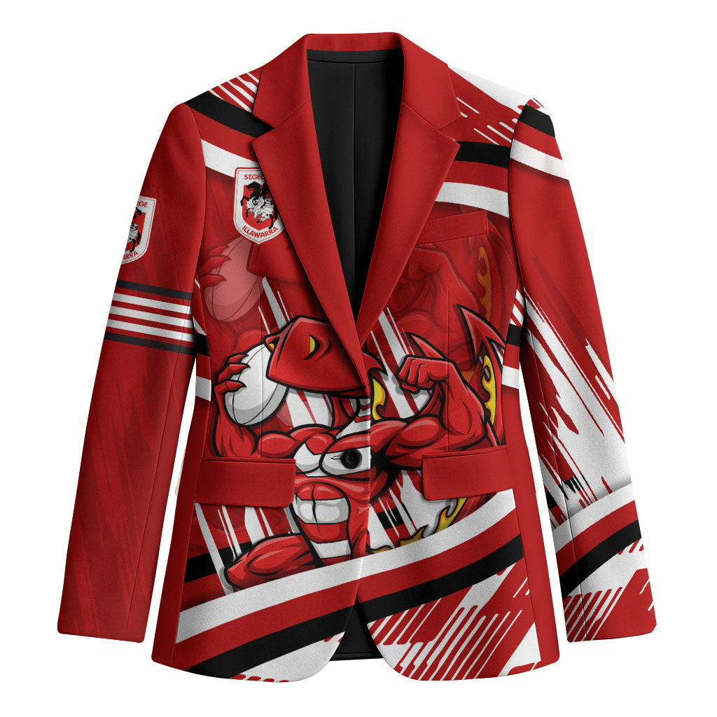 Dragons Rugby Mascot Blazer Fierce Athlete Graphic in Sports Style
