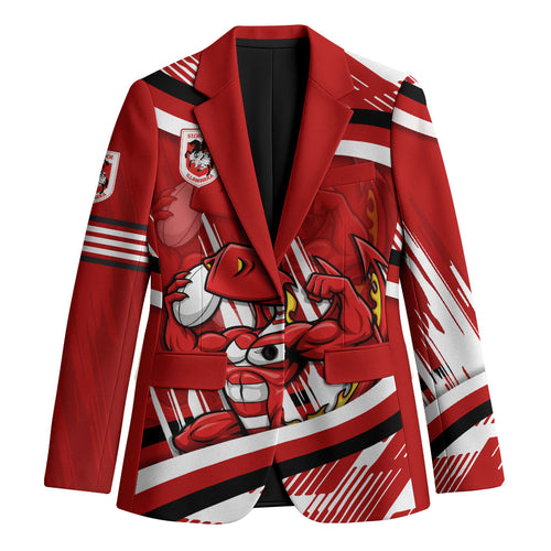 Dragons Rugby Mascot Blazer Fierce Athlete Graphic in Sports Style