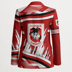 Dragons Rugby Mascot Blazer Fierce Athlete Graphic in Sports Style