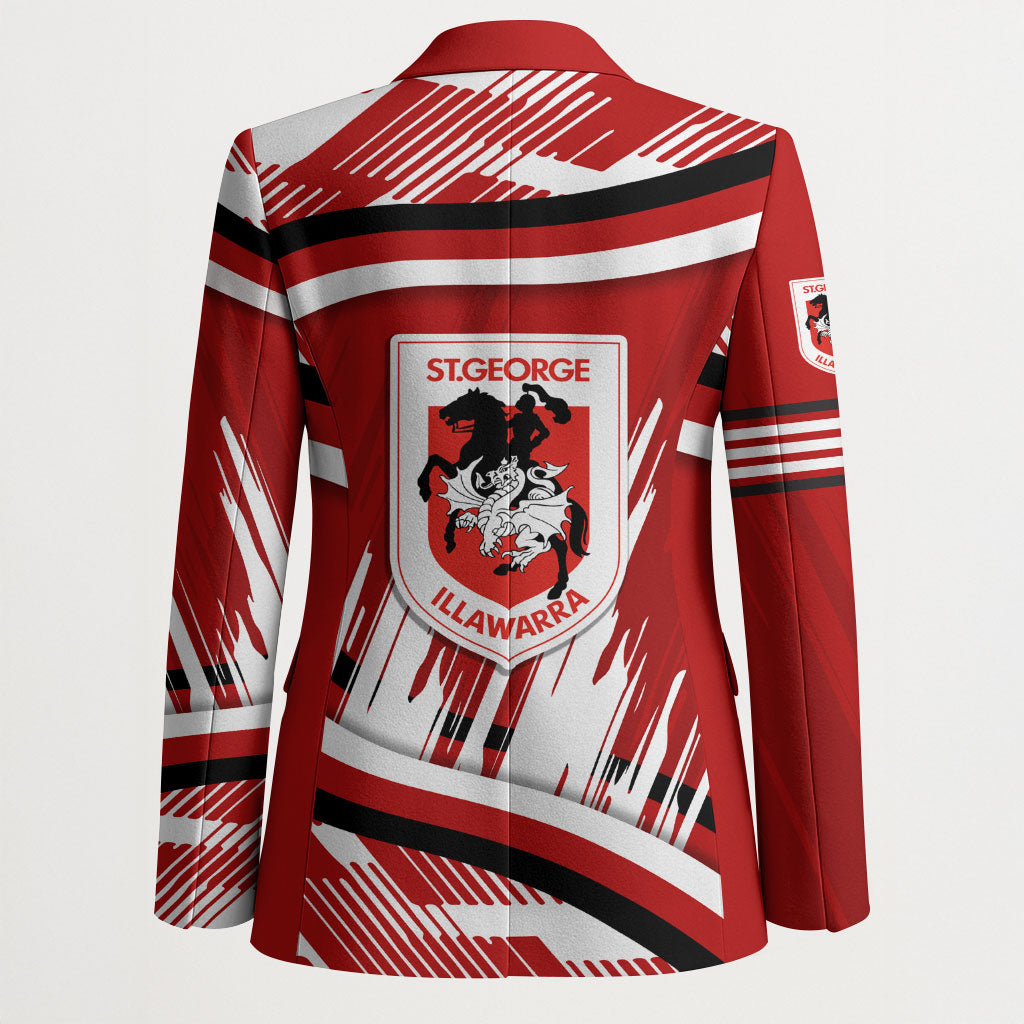 Dragons Rugby Mascot Blazer Fierce Athlete Graphic in Sports Style