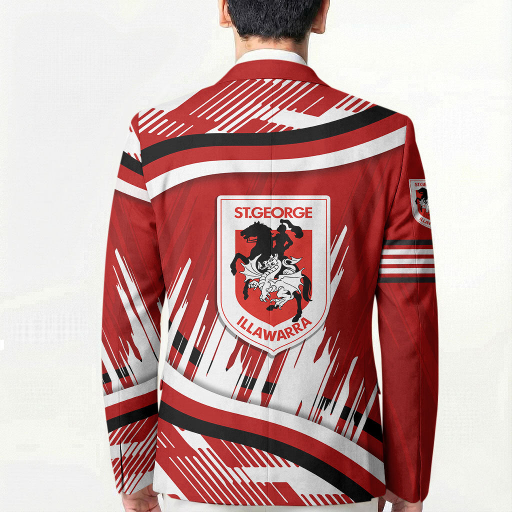 Dragons Rugby Mascot Blazer Fierce Athlete Graphic in Sports Style