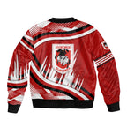 Dragons Rugby Mascot Bomber Jacket Fierce Athlete Graphic in Sports Style
