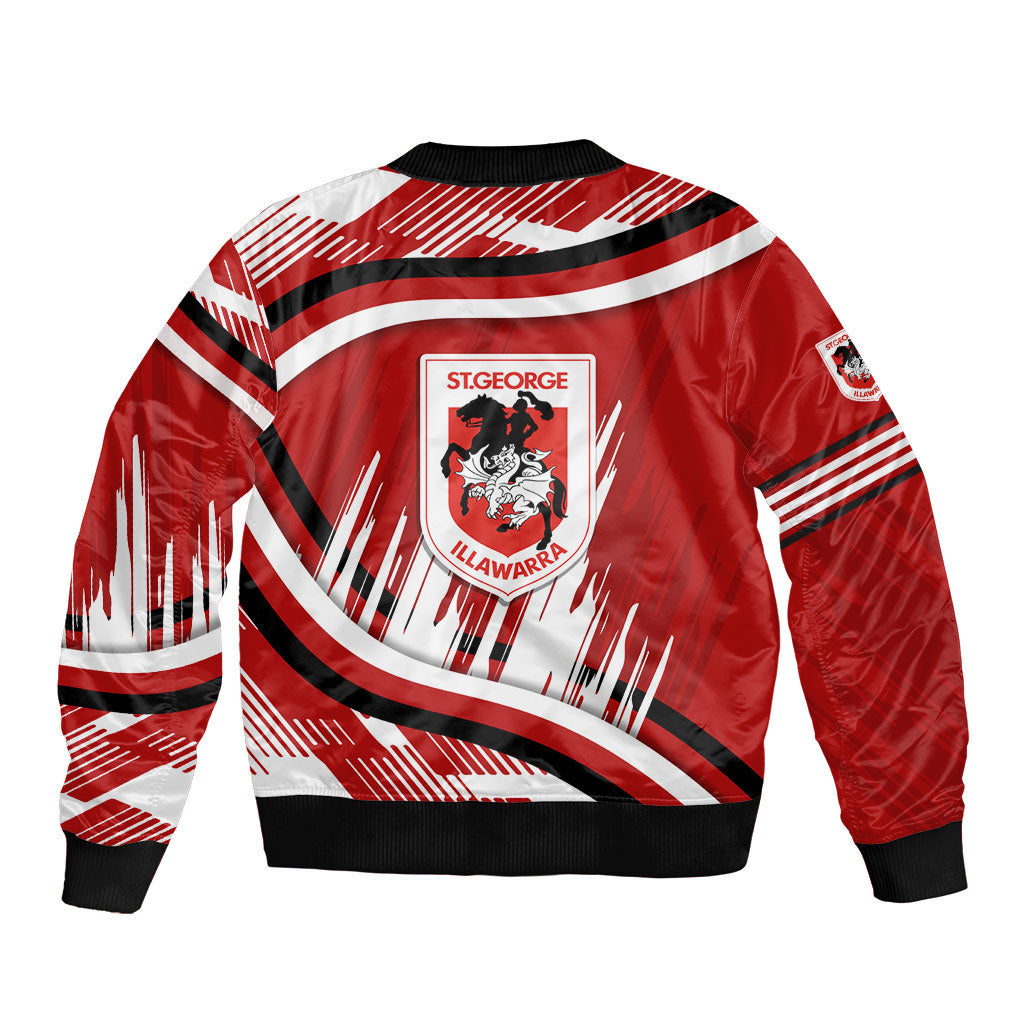 Dragons Rugby Mascot Bomber Jacket Fierce Athlete Graphic in Sports Style