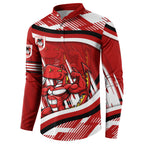 Dragons Rugby Mascot Button Sweatshirt Fierce Athlete Graphic in Sports Style