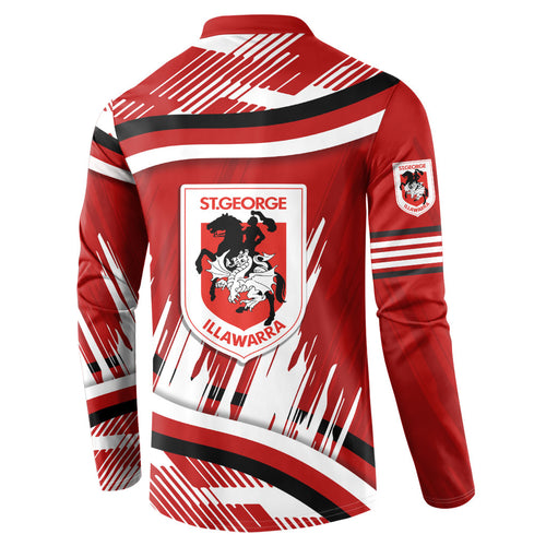 Dragons Rugby Mascot Button Sweatshirt Fierce Athlete Graphic in Sports Style
