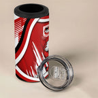 Dragons Rugby Mascot 4 in 1 Can Cooler Tumbler Fierce Athlete Graphic in Sports Style