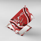 Dragons Rugby Mascot Canvas Wall Art Fierce Athlete Graphic in Sports Style