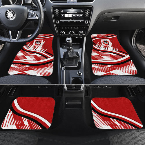 Dragons Rugby Mascot Car Mats Fierce Athlete Graphic in Sports Style