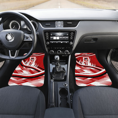 Dragons Rugby Mascot Car Mats Fierce Athlete Graphic in Sports Style