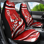 Dragons Rugby Mascot Car Seat Cover Fierce Athlete Graphic in Sports Style