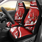 Dragons Rugby Mascot Car Seat Cover Fierce Athlete Graphic in Sports Style