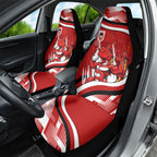 Dragons Rugby Mascot Car Seat Cover Fierce Athlete Graphic in Sports Style