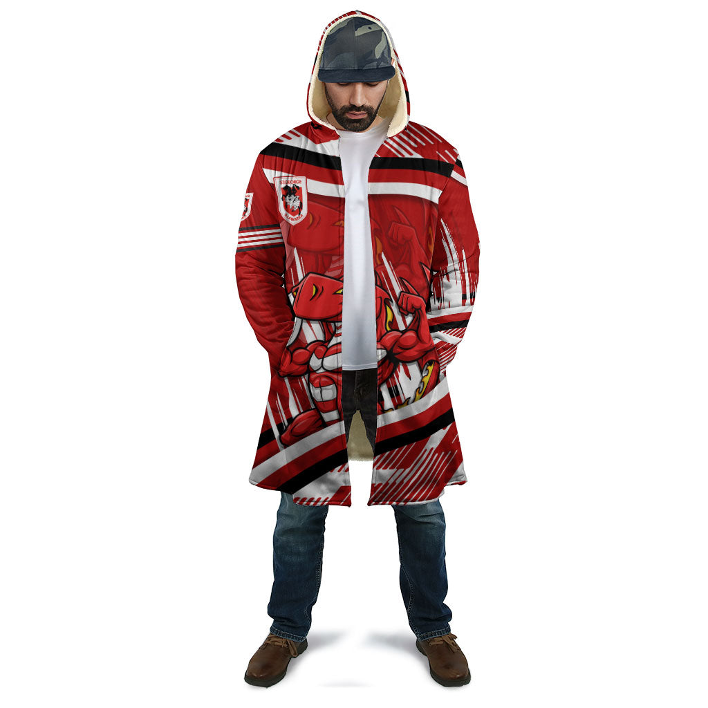 Dragons Rugby Mascot Cloak Fierce Athlete Graphic in Sports Style
