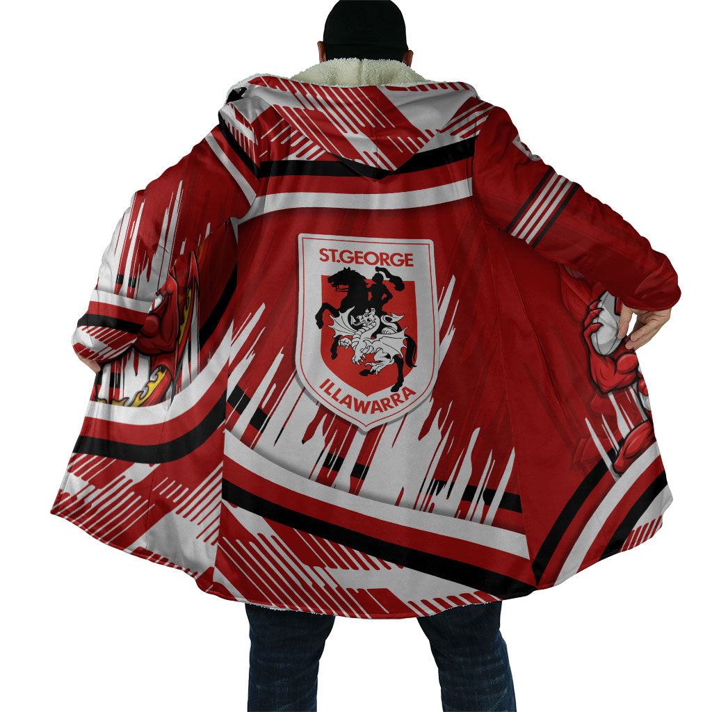 Dragons Rugby Mascot Cloak Fierce Athlete Graphic in Sports Style