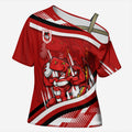 Dragons Rugby Mascot Cross Shoulder Shirt Fierce Athlete Graphic in Sports Style