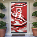 Dragons Rugby Mascot Door Cover Fierce Athlete Graphic in Sports Style