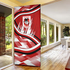 Dragons Rugby Mascot Door Cover Fierce Athlete Graphic in Sports Style