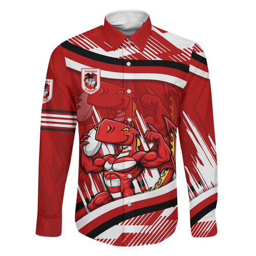 Dragons Rugby Mascot Family Matching Summer Maxi Dress and Hawaiian Shirt Fierce Athlete Graphic in Sports Style