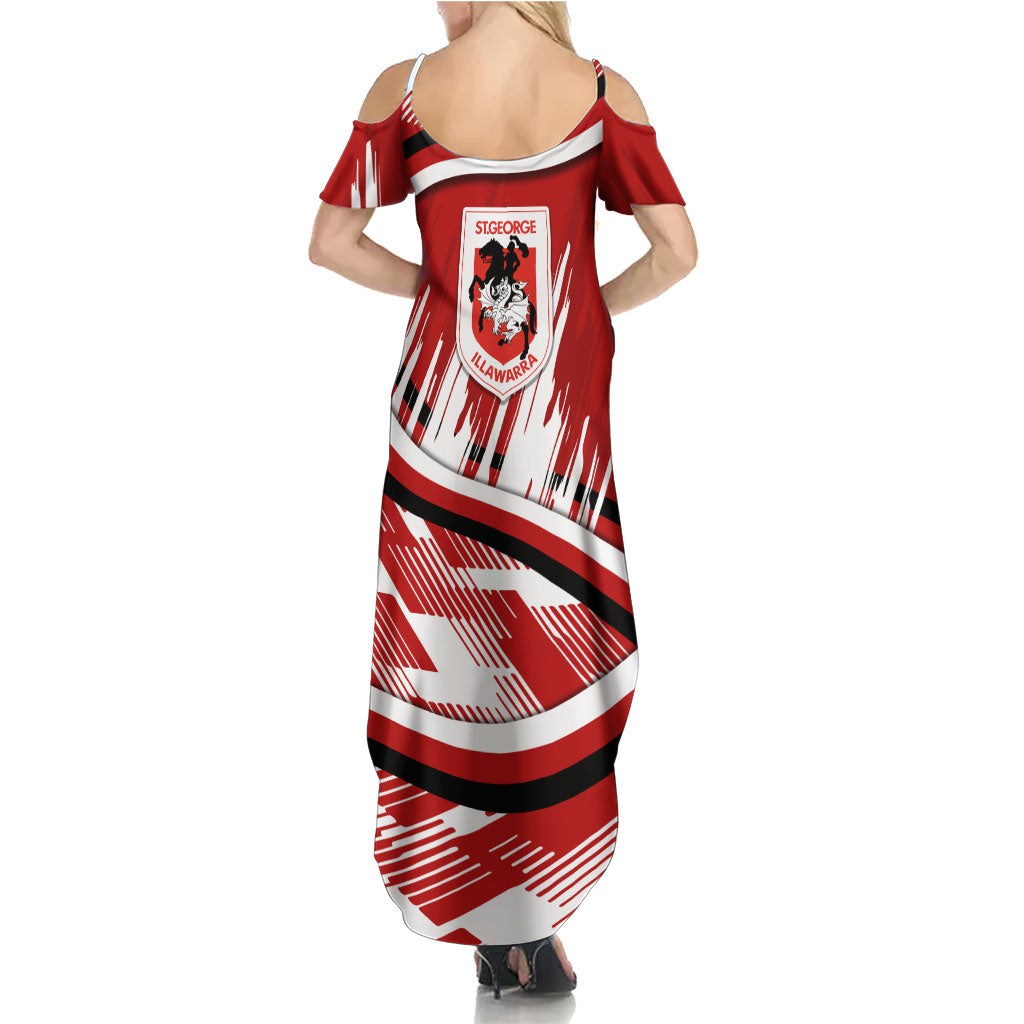 Dragons Rugby Mascot Family Matching Summer Maxi Dress and Hawaiian Shirt Fierce Athlete Graphic in Sports Style