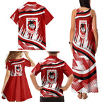 Dragons Rugby Mascot Family Matching Tank Maxi Dress and Hawaiian Shirt Fierce Athlete Graphic in Sports Style