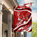 Dragons Rugby Mascot Garden Flag Fierce Athlete Graphic in Sports Style