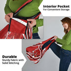 Dragons Rugby Mascot Grocery Bag Fierce Athlete Graphic in Sports Style