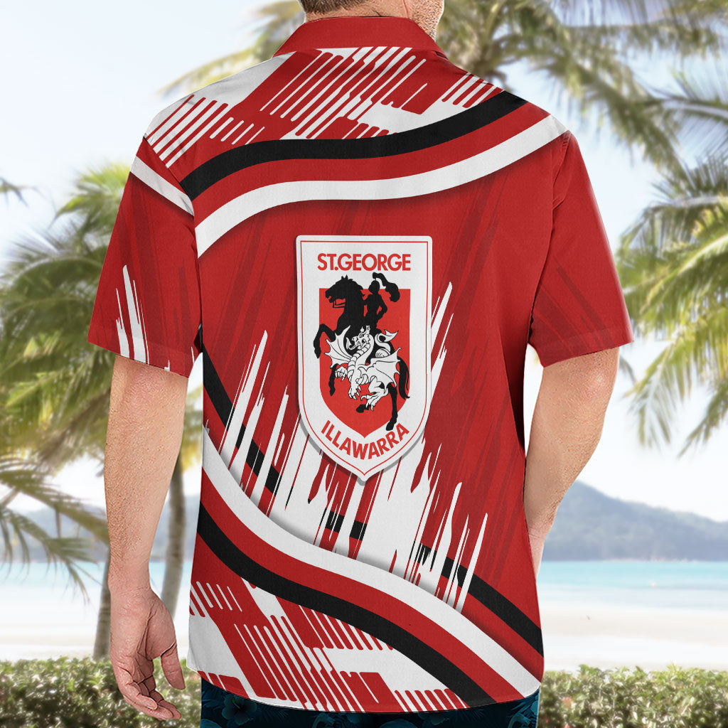 Dragons Rugby Mascot Hawaiian Shirt Fierce Athlete Graphic in Sports Style