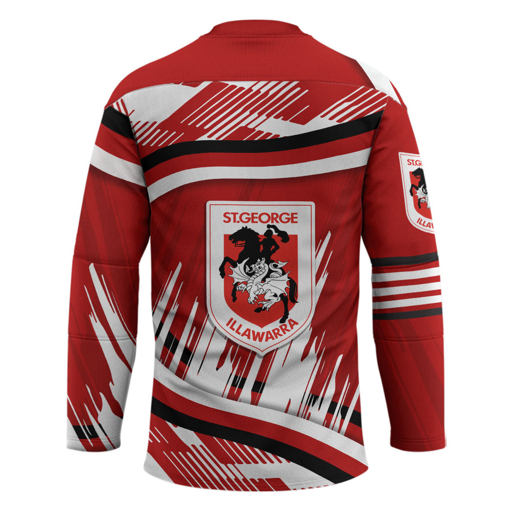 Dragons Rugby Mascot Hockey Jersey Fierce Athlete Graphic in Sports Style