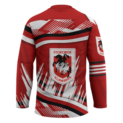 Dragons Rugby Mascot Hockey Jersey Fierce Athlete Graphic in Sports Style