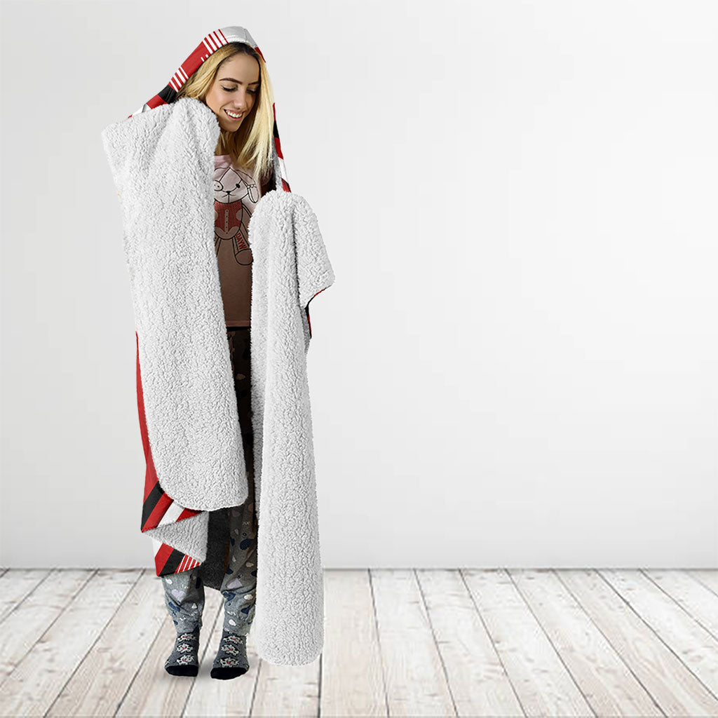Dragons Rugby Mascot Hooded Blanket Fierce Athlete Graphic in Sports Style
