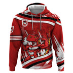 Dragons Rugby Mascot Hoodie Fierce Athlete Graphic in Sports Style