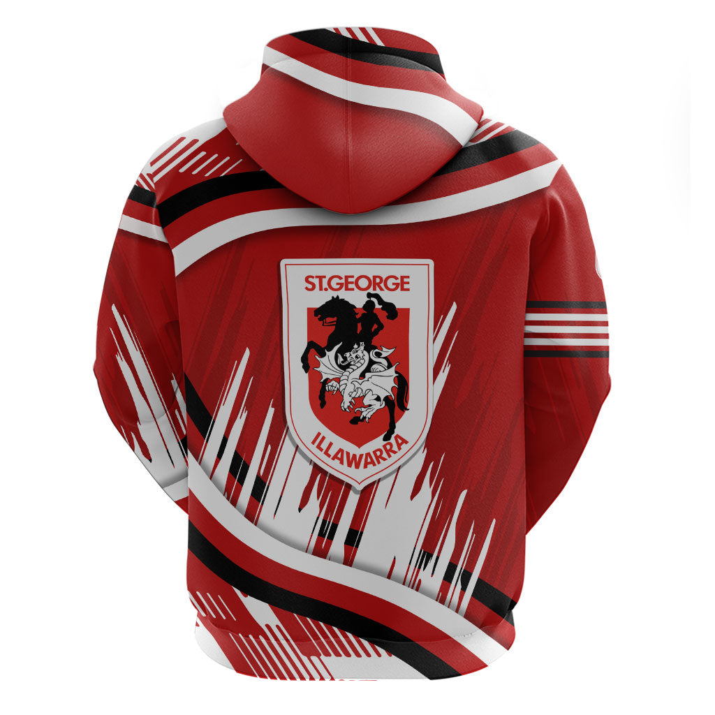Dragons Rugby Mascot Hoodie Fierce Athlete Graphic in Sports Style