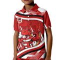 Dragons Rugby Mascot Kid Polo Shirt Fierce Athlete Graphic in Sports Style