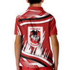 Dragons Rugby Mascot Kid Polo Shirt Fierce Athlete Graphic in Sports Style