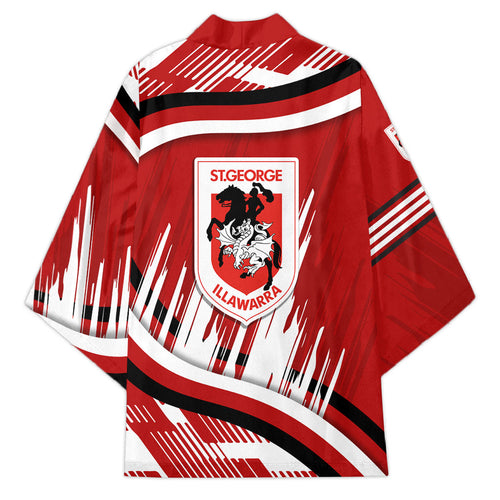 Dragons Rugby Mascot Kimono Fierce Athlete Graphic in Sports Style