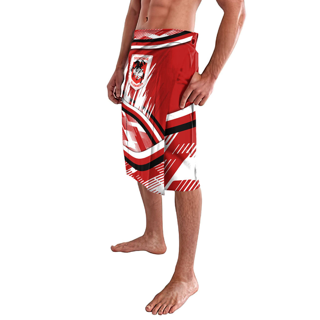 Dragons Rugby Mascot Lavalava Fierce Athlete Graphic in Sports Style