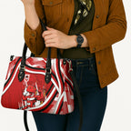 Dragons Rugby Mascot Leather Bag Fierce Athlete Graphic in Sports Style