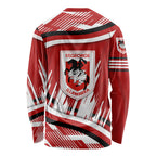 Dragons Rugby Mascot Long Sleeve Shirt Fierce Athlete Graphic in Sports Style
