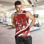 Dragons Rugby Mascot Men Tank Top Fierce Athlete Graphic in Sports Style
