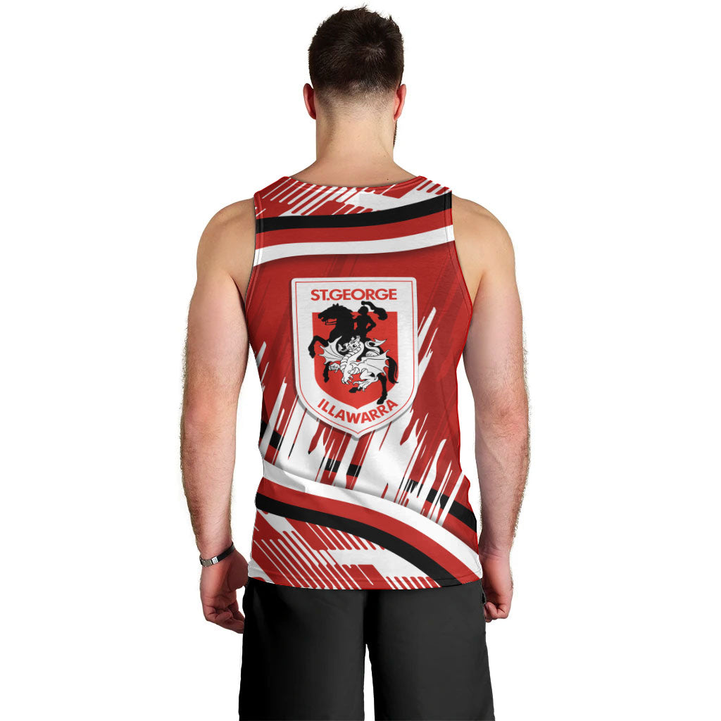 Dragons Rugby Mascot Men Tank Top Fierce Athlete Graphic in Sports Style