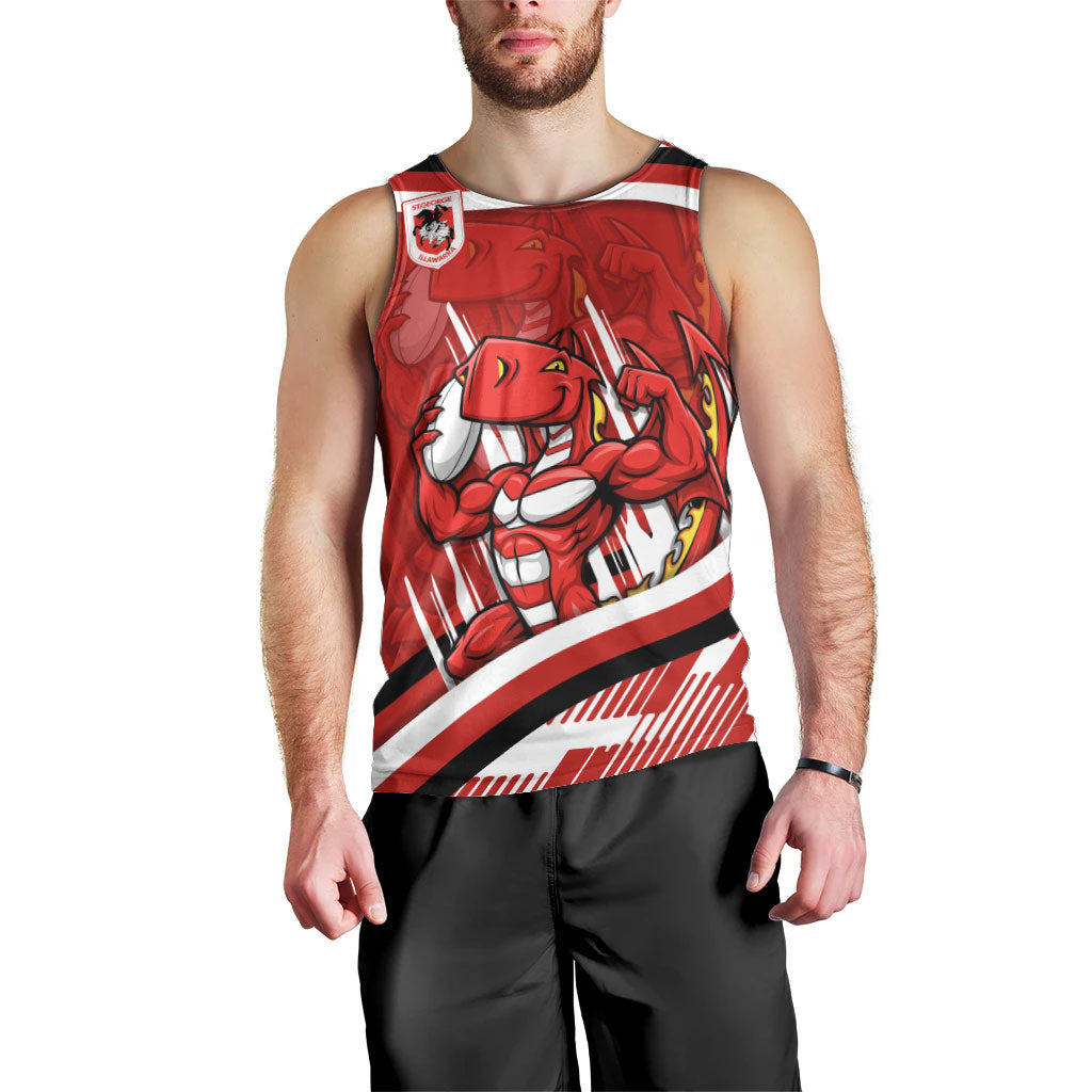 Dragons Rugby Mascot Men Tank Top Fierce Athlete Graphic in Sports Style